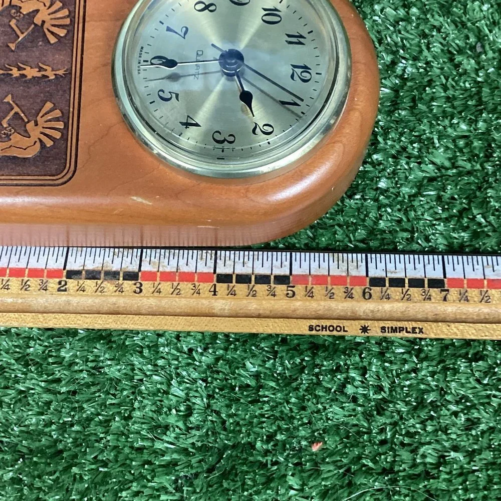 Southwestern Kokopelli Desk Clock Conche Detail